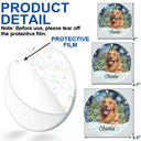 Dog Lovers,Pet Lovers,Happy,Cat Lovers,Christmas - Custom Photo Dog Cat Pet Face - Personalized Holographic Acrylic Ornament
