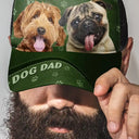 Cat Lovers,Pet Lovers,Happy,Dog Lovers - Custom Photo Dog Mom Dog Dad Cat Mom Cat Dad - Personalized Mesh-back Casual Cap