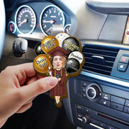 Graduation,Dad - Children,Mom - Children,Gift For Son,Gift For Daughter,Happy,Custom Photo - Custom Photo Drive Safe Congrats Grad - Personalized Custom Shaped Car Visor Clip