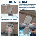 Custom Photo Drive Safe Get Home Daddy, Papa, Husband - Personalized Sunglasses Holder For Car Visor