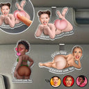Top Market,Humorous,Gift For Boyfriend,Custom Photo,Summer,Gift For Couples,Cut-Face Photo - Custom Photo Drive Safe I Love You - Personalized Squishy Acrylic Car Visor Clip