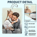 Gift For Father,Gift For Mother,Happy,Custom Photo - Custom Photo Drive Safe We Love You Family - Personalized Acrylic Car Hanger