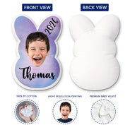 Easter,Happy,Gift For Kids,Parents - Custom Photo Easter Bunny Peeps - Personalized Custom Shaped Pillow