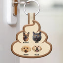 Pet Lovers,Dog Lovers,Cat Lovers - Custom Photo Every Poo I Do - Personalized Custom Shaped Leather Keychain