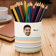Funny,Gift For Yourself - Custom Photo F This Hidden - Personalized Rotating Pen Holder