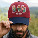 Gift For Father,Gift For Grandpa,Non-Eng,Photo - Faceless Portrait,Adorable - Custom Photo Faceless Portrait Dad Papa Portrait - Personalized Two Tone Cap