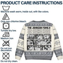 Custom Photo,Christmas,Family,Happy-Custom Photo Family Gathering Festive Vibe - Personalized Unisex Ugly Sweater