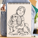 Back To School, Custom Photo, Art Design, Gift For Daughter, Gift For Children, Adorable, Photo - Pencil Sketch - Bold - Custom Photo Family Kids Pets Pencil Sketch - Personalized Sketchbook