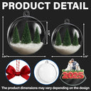 Christmas,Family,Happy - Custom Photo Family Siblings Best Friends - Personalized 3D Acrylic Ball Ornament