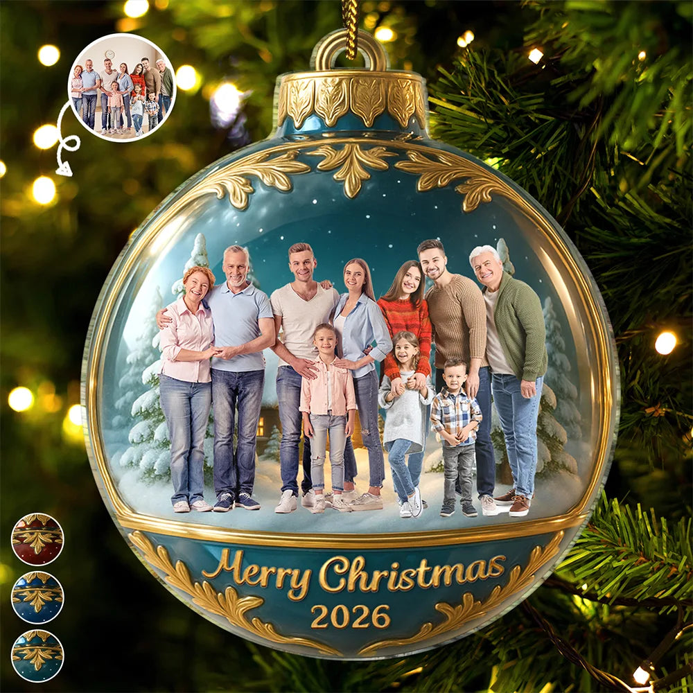Custom Photo Family Together - Personalized Custom Shaped Acrylic Ornament