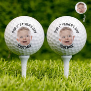 Custom Photo,Golf,Sport Dad,Gift For Father,Photo,Adorable - Custom Photo First Father's Day Together - Personalized Golf Ball