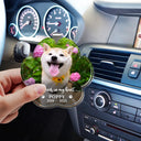 Custom Photo, Sad, Memorial, Pet Lovers, Dog Lovers, Cat Lovers - Custom Photo Forever In My Heart - Personalized Custom Shaped Acrylic Car Visor Clip