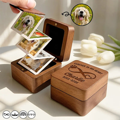 Wooden Accordion Photo Box