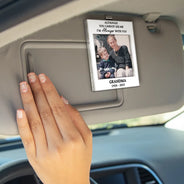 Sad, Memorial, Dog Lovers, Cat Lovers, Pet Lovers, Family, Parents, Gift For Grandparents - Custom Photo Forever In My Heart Memorial - Personalized Custom Shaped Acrylic Car Visor Clip