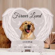 Pet Lovers,Cat Lovers,Dog Lovers,Sad,Memorial - Custom Photo Forever Loved Memorial Dog Cat - Personalized Custom Shaped Light Box