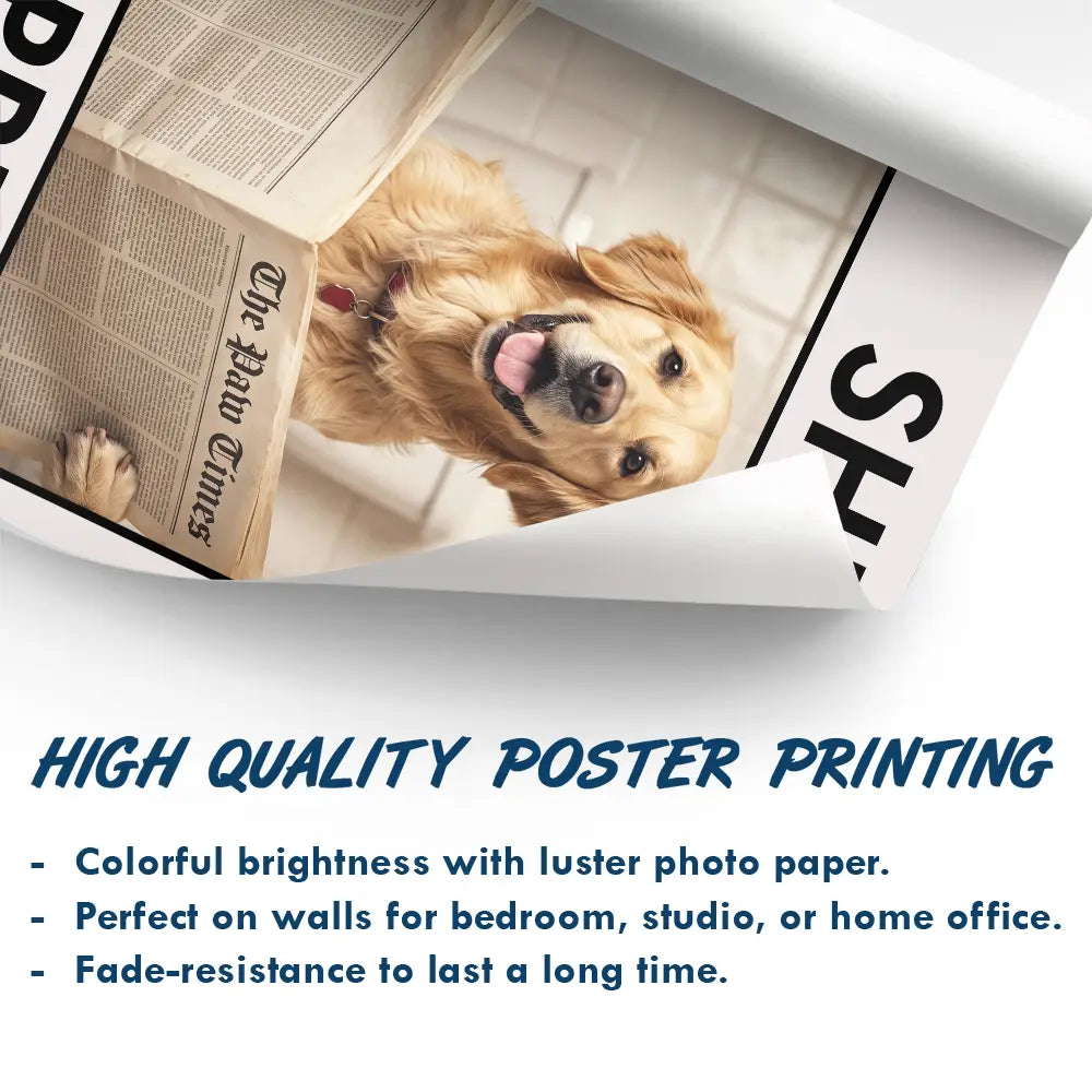 Custom Photo, Art Design, Pet Lovers, Humorous, Photo - Funny Bathroom Pet  - Custom Photo Funny Bathroom Pet Nice Butt Are You Pooping Toilet Dog Cat - Personalized Poster