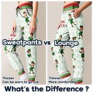 Family,Parents,Gift For Grandparents,Gift For Kids,Gift For Grandkids,Pet Lovers,Dog Lovers,Christmas,Custom Photo - Custom Photo Funny Christmas Elf Family Face Cut - Personalized Pajama Pants