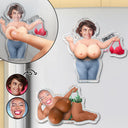 Custom Photo, Gift For Men, Gift For Yourself, Humorous, Cut-Face Photo - Custom Photo Funny Come On Baby - Personalized Squishy Acrylic Fridge Magnet