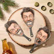 Humorous,Custom Photo,Gift For Yourself,Wedding,Cut-Face Photo - Custom Photo Funny Face Cut Party - Personalized Custom Shaped Bottle Opener