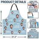 Gift For Couples,Custom Photo,Funny,Gift For Husband - Custom Photo Funny I Love My Wife Husband - Personalized Apron