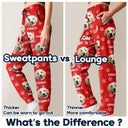 Cat Lovers,Pet Lovers,Dog Lovers,Dog Mom,Dog Dad,Cat Mom,Cat Dad,Happy - Custom Photo Funny Pet Face This Dog Dad Belongs To - Personalized Pajama Pants