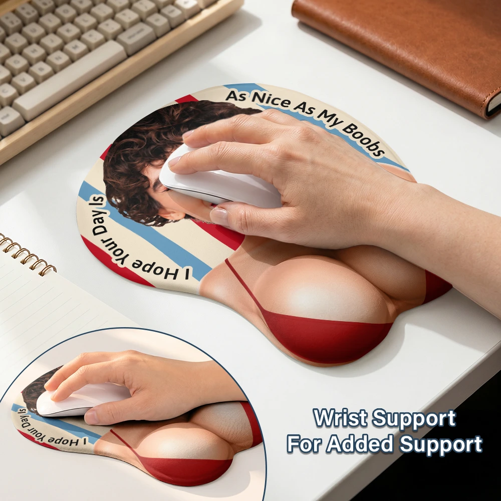 Custom Photo, Summer, Gift For Boyfriend, Gift For Couples, Humorous, Cut-Face Photo - Custom Photo Funny & Naughty - Personalized Mouse Pad