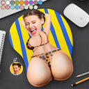 Custom Photo, Summer, Gift For Boyfriend, Gift For Couples, Humorous, Cut-Face Photo - Custom Photo Funny & Naughty Big B**t - Personalized Mouse Pad