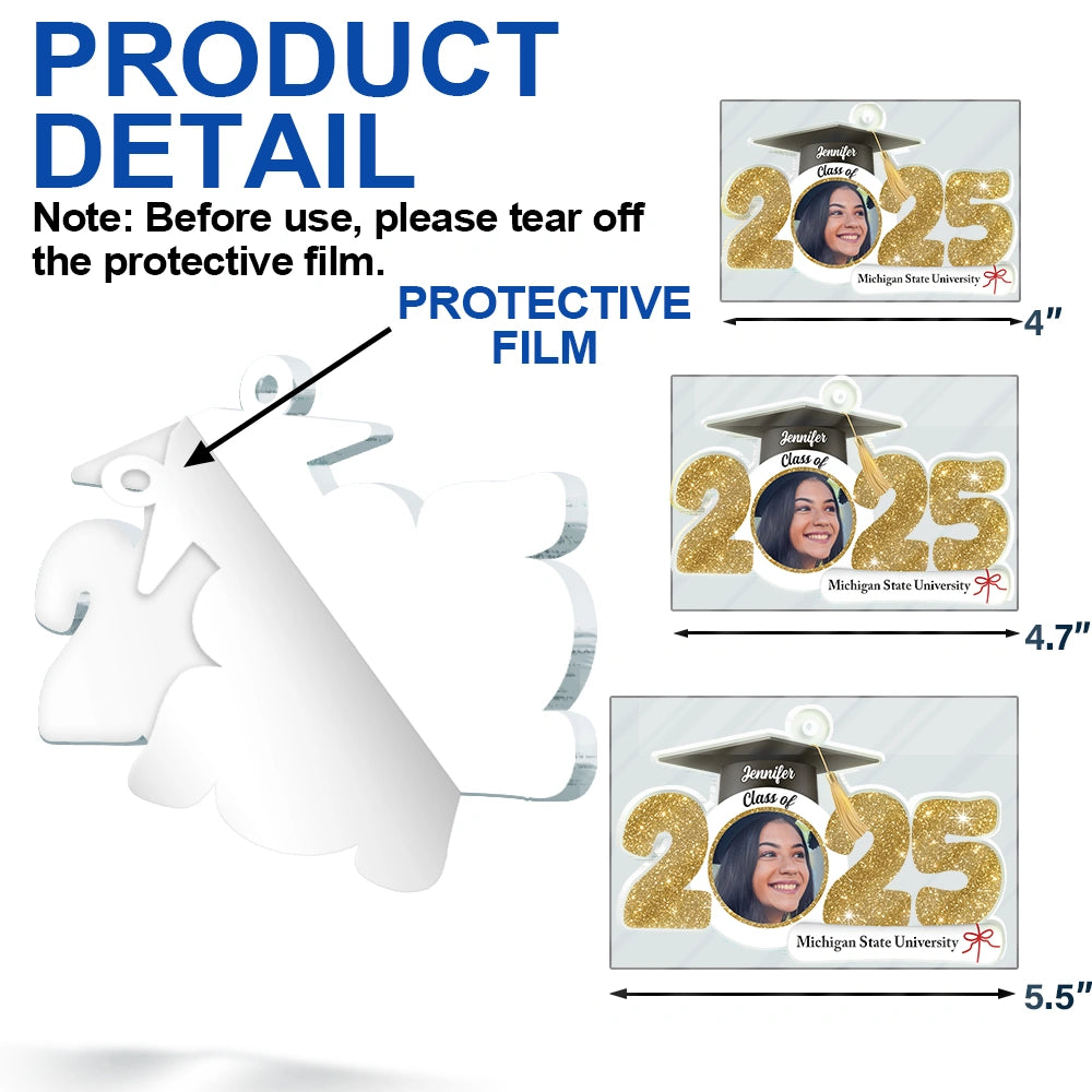 Custom Photo Graduation New Graduate - Personalized Custom Shaped Acrylic Ornament