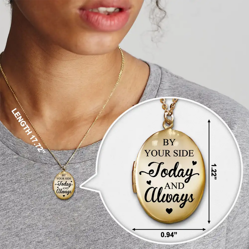 Graduation,Gift For Yourself,Gift For Women,Gift For Men,Memorial,Love - Custom Photo Graduation Walking Beside You Memorial - Personalized Locket Necklace