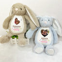Gift For Grandkids,Grandma - Grandkids,Grandpa - Grandkids,Love,New baby - Custom Photo Grandma Sent You A Hug - Personalized Soft Toy Bunny