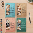 New Mom, New baby, Happy - Custom Photo Growing You Journey - Personalized Leather Journal