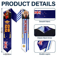 Graduation,Gift For Daughter,Dad - Daughters (Adult),Mom - Daughters (Adult),Happy,Dad - Sons,Gift For Son,Mom - Sons - Custom Photo Half and Half Flag Graduation - Personalized Stoles