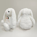 Memorial, Pregnant Mom, New Mom, New Dad, New baby, Parents - Custom Photo Hand Picked For Earth By My Grandpa Grandma - Personalized Soft Toy Bunny