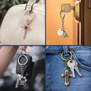 Gift For Couples,Old Couples,Dog Couple,Pet Couple,Cat Couple,Love - Custom Photo Happy Couples Anniversary Gift - Personalized Custom Shaped Photo Projection Keychain