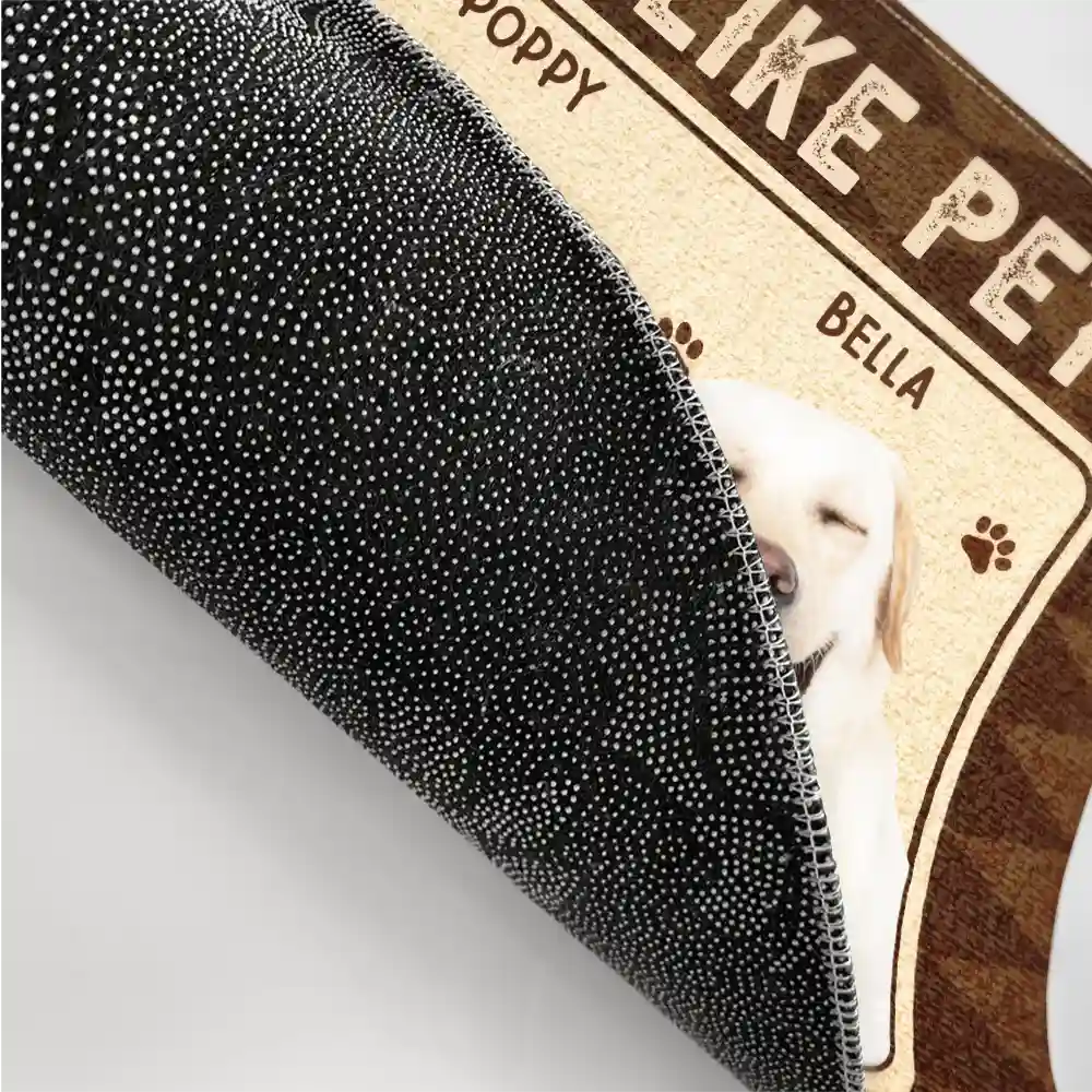 Pet Lovers, Pet Mom, Pet Dad, Dog Lovers, Dog Mom, Dog Dad, Cat Lovers, Cat Mom, Cat Dad, Family, Happy, Custom Photo - Custom Photo Hope You You Like Pets - Personalized Doormat