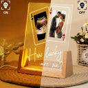 Pregnant Mom,Gift For Wife,Custom Photo,Love,Gift For Mother - Custom Photo How Lucky Are We Family Mother Father - Personalized Night Light