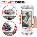 Gift For Couples,Old Couples,Gift For Husband,Gift For Wife,Gift For Boyfriend,Gift For Girlfriend,Love,Custom Photo - Custom Photo How Lucky Are We Playing Card - Personalized Tumbler
