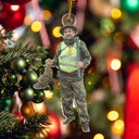 Gift For Yourself,Gift For Women,Gift For Men,Happy,Christmas,Custom Photo,Hunting - Custom Photo Hunting Lovers - Personalized Acrylic Photo Ornament