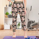 Gift For Wife,Gift For Girlfriend - Custom Photo Husband Boyfriend Funny Face - Personalized Leggings