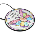 Custom Photo, Gift For Kids, Summer, Adorable, Remove BG Photo - Custom Photo I Am Smart Kind Brave Butterfly Flower Rainbow - Personalized Stained Glass Window Hanging Suncatcher