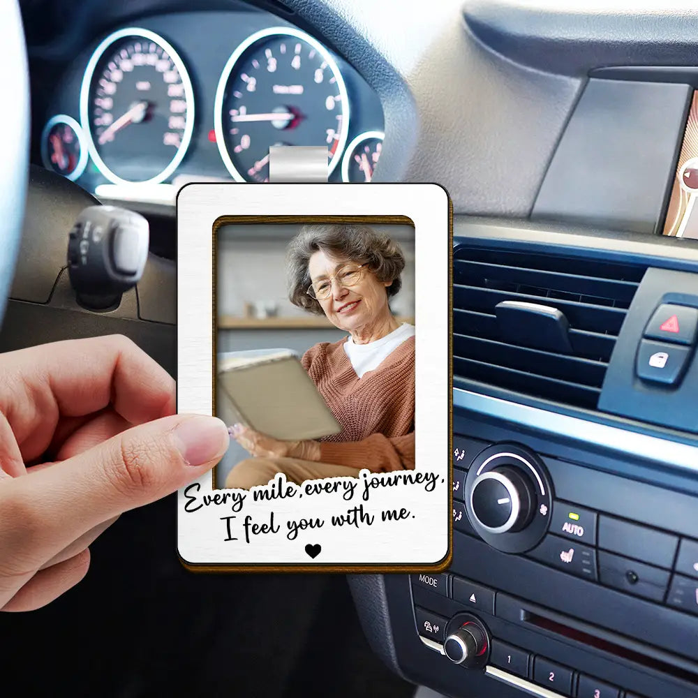 Custom Photo,Memorial,Gift For Mother,Family,Sad - Custom Photo I Feel You With Me - Personalized Custom Shaped Car Visor Clip