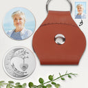Memorial,Sad - Custom Photo I Will Carry You With Me - Personalized Leather Pocket Hug