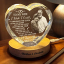 Gift For Couples, Old Couples, Gift For Husband, Gift For Wife, Gift For Boyfriend, Gift For Girlfriend, LGBT, Love - Custom Photo I Wish I Could Turn Back The Clock - Personalized Crystal Heart Shaped Lamp