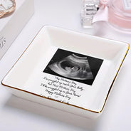 Love,Gift For Mother,Top Market,Top Market,Photo - Custom Photo I'll Be Snuggled Up In Your Belly - Personalized Ring Dish