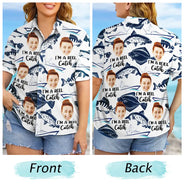 Gift For Husband, Gift For Yourself, Gift For Men, Gift For Grandpa, Fishing, Gift For Father, Dad's Hobby, Happy, Custom Photo - Custom Photo I’m A Reel Catch - Personalized Hawaiian Shirt