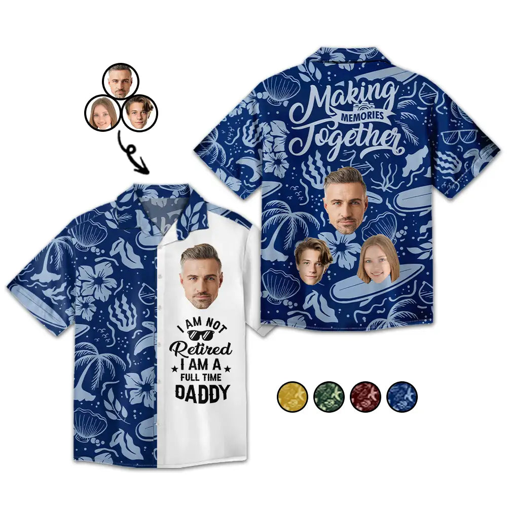 Custom Photo I'm Not Retired - Personalized Hawaiian Shirt