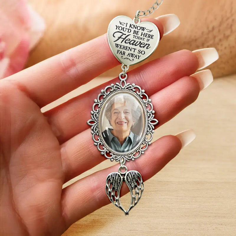 Graduation, Gift For Yourself, Custom Photo, Memorial, Sad - Custom Photo If Heaven Weren't So Far Away - Personalized Graduation Tassel Charm