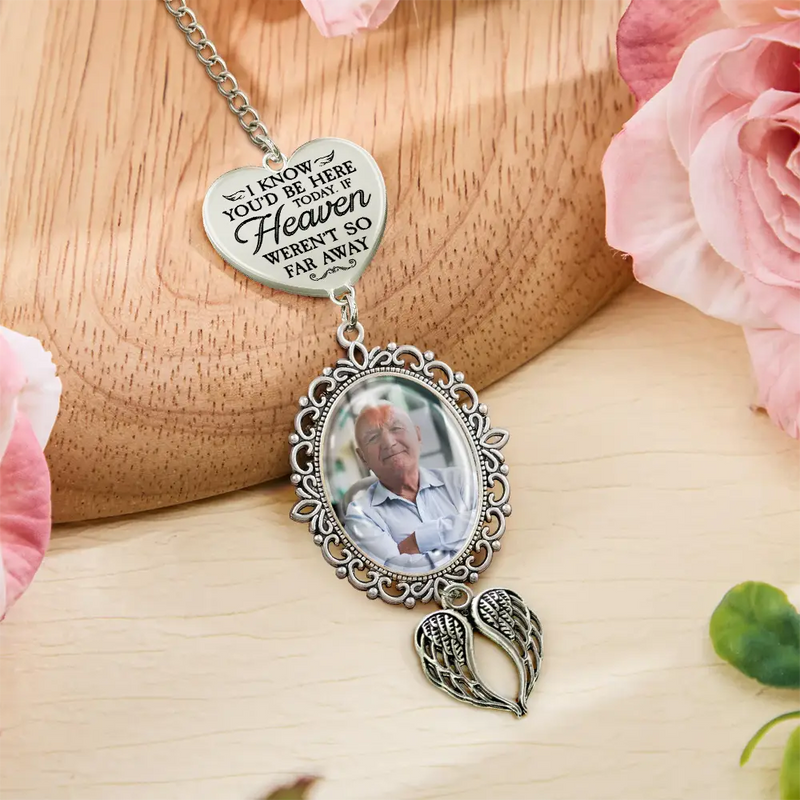 Graduation, Gift For Yourself, Custom Photo, Memorial, Sad - Custom Photo If Heaven Weren't So Far Away - Personalized Graduation Tassel Charm