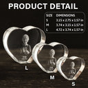 Custom Photo In Loving Memory Memorial - Personalized Crystal Heart