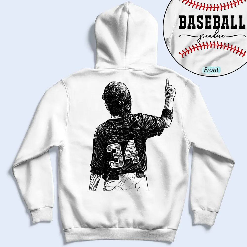 Baseball,Gift For Mother,Happy - Custom Photo Ink Drawing Baseball Mom Dad - Personalized T Shirt